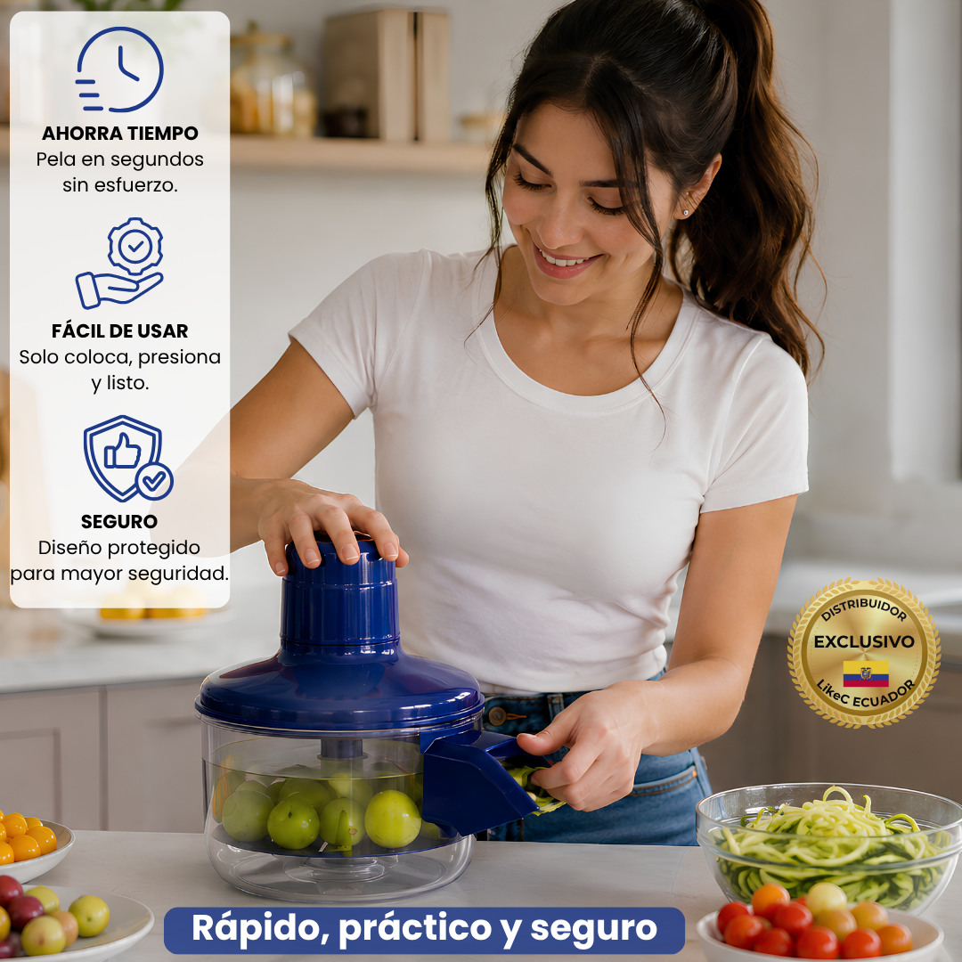 Pela sin esfuerzo y prepara platos increíbles en segundos.